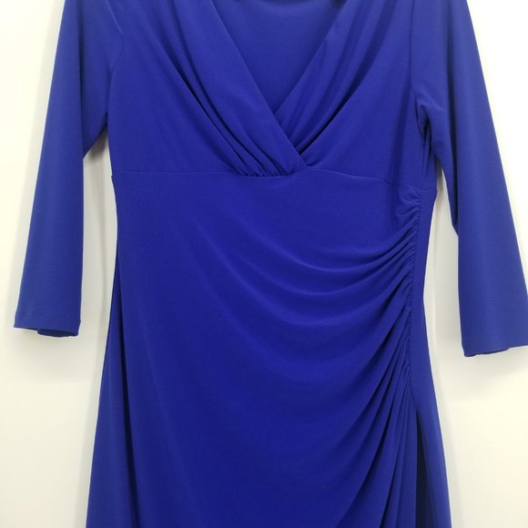 Ralph Lauren Ruched Jersey Knit Dress - Picture 5 of 8